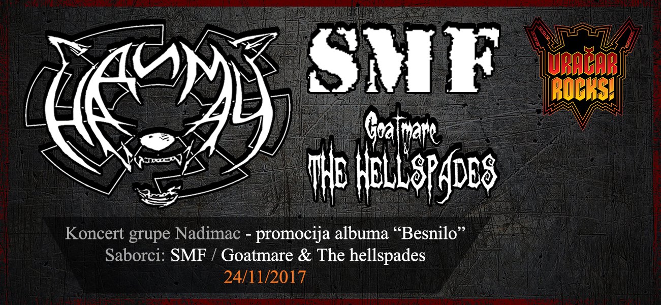 Nadimač + SMF i Goatmare & Hellspades 24.11.2017 Božidarac