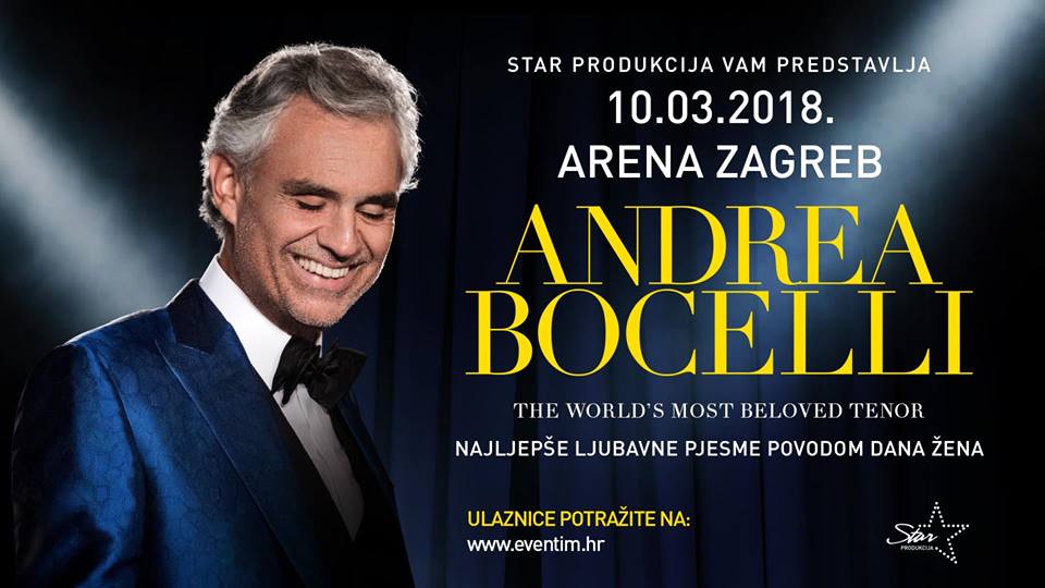 Andrea Bocelli 10.03.2018. Arena