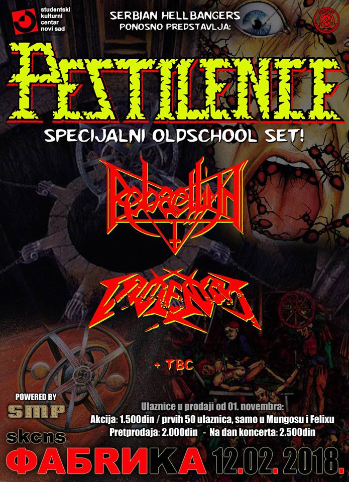 Pestilence + guests 12.02.2018. SKC Fabrika