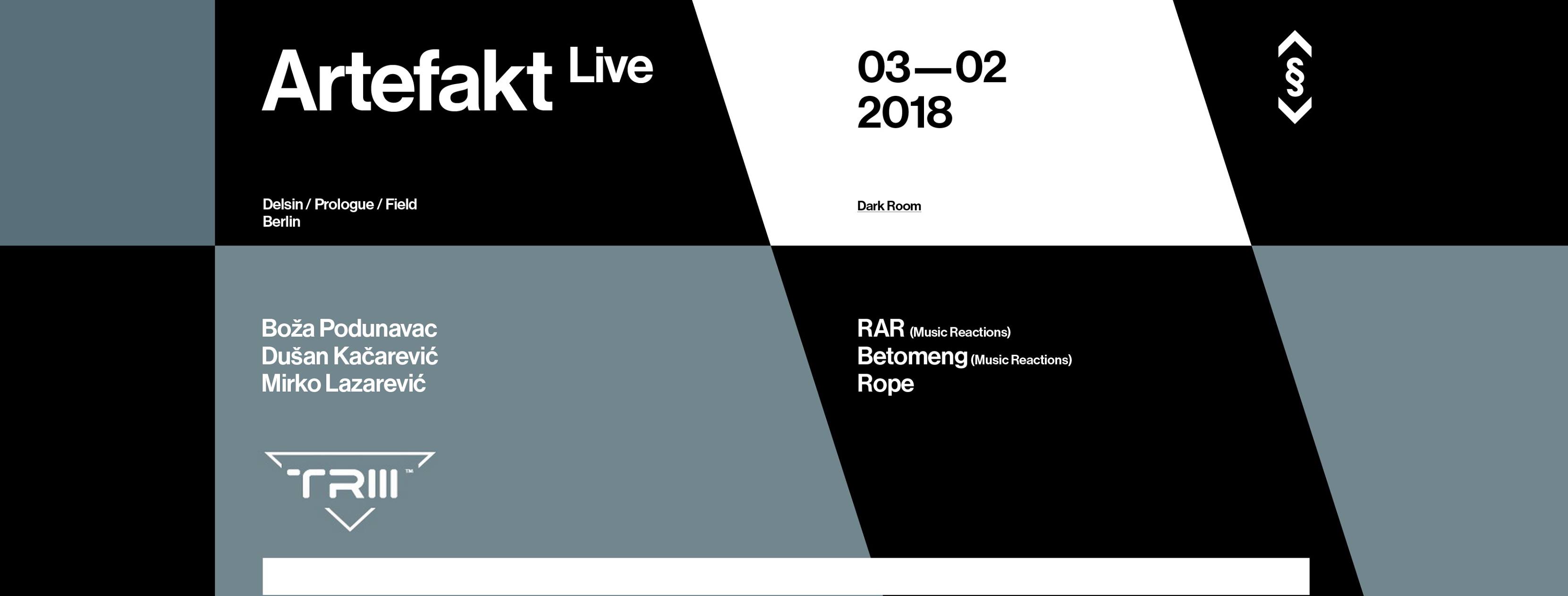 Artefakt Live 03.02.2018. Drugstore