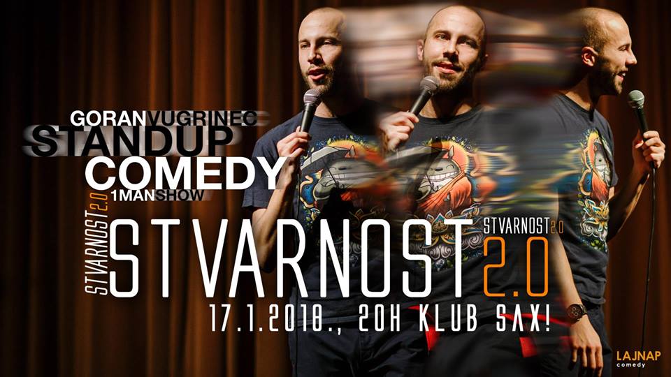 Stvarnost 2.0 – Goran Vugrinec – stand up comedy show 17.01.2018. Sax
