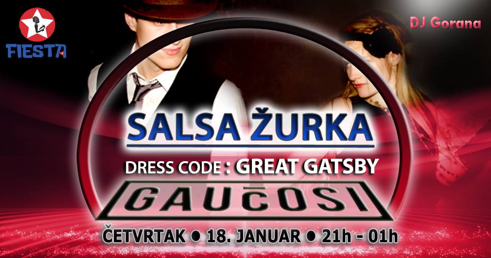 Salsa žurka "Great Gatsby" 18.01.2018. Gaučos