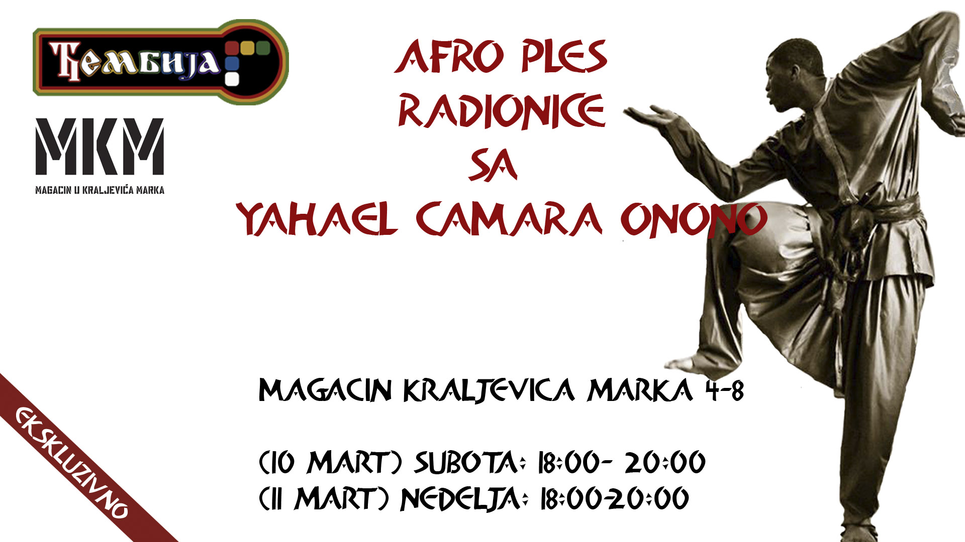 [:en]Workshop Afro Dance  (Exclusive) 10 – 11.03.2018.Magacin