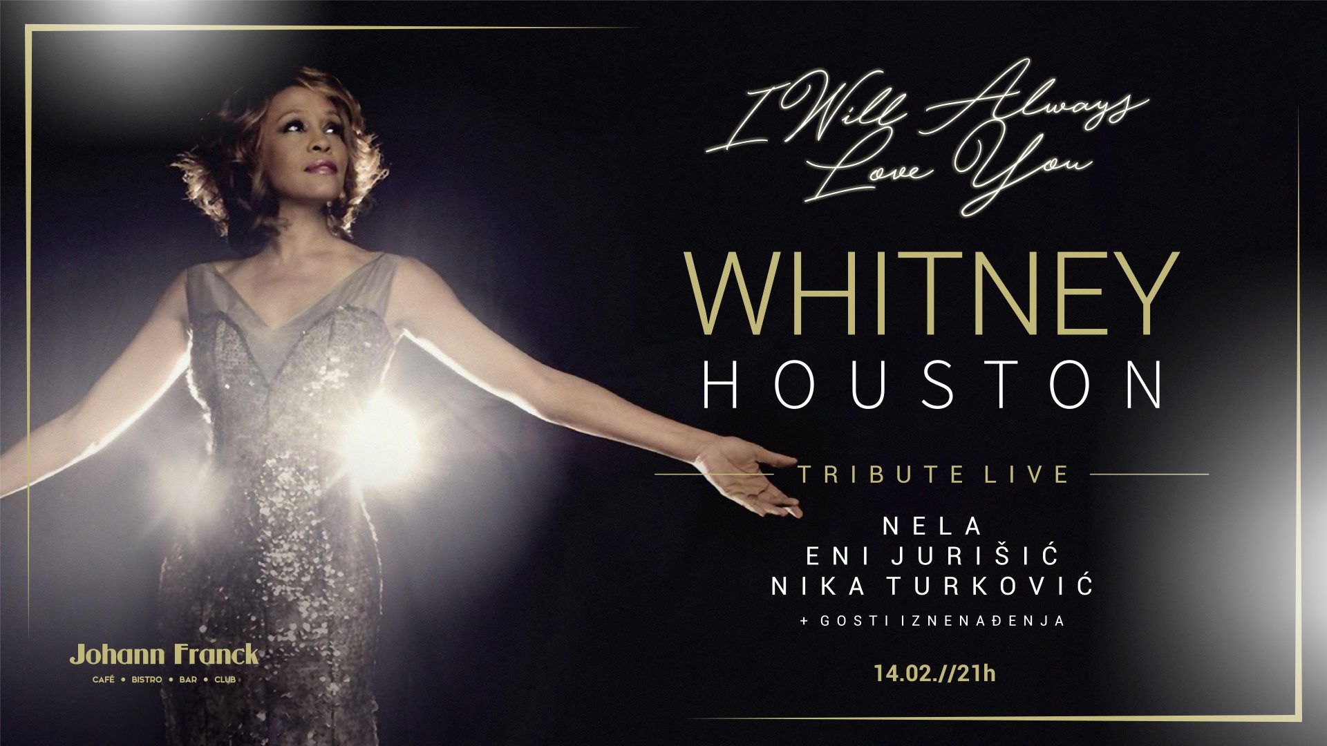 I will always love you: Tribute to Whitney Houston LIVE 14.02.2018. Johann Franck