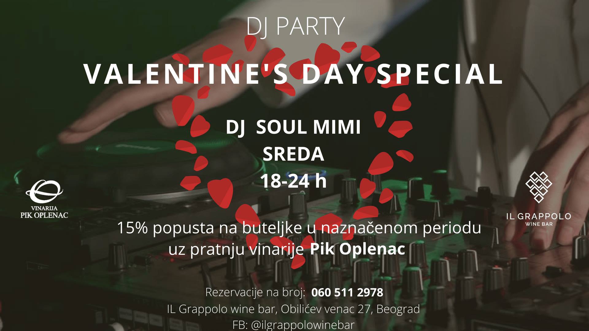 Valentine's day DJ MIMI 14.02.2018.IL Grappolo Wine Bar
