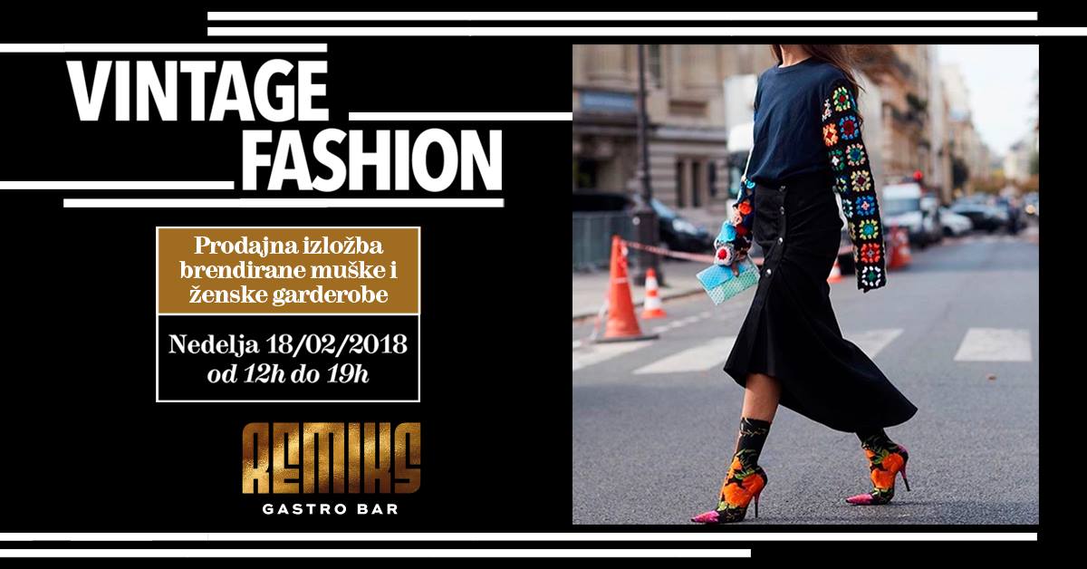 Vintage Fashion: Prodajna izložba 18.02.2018.Remiks Gastro Bar