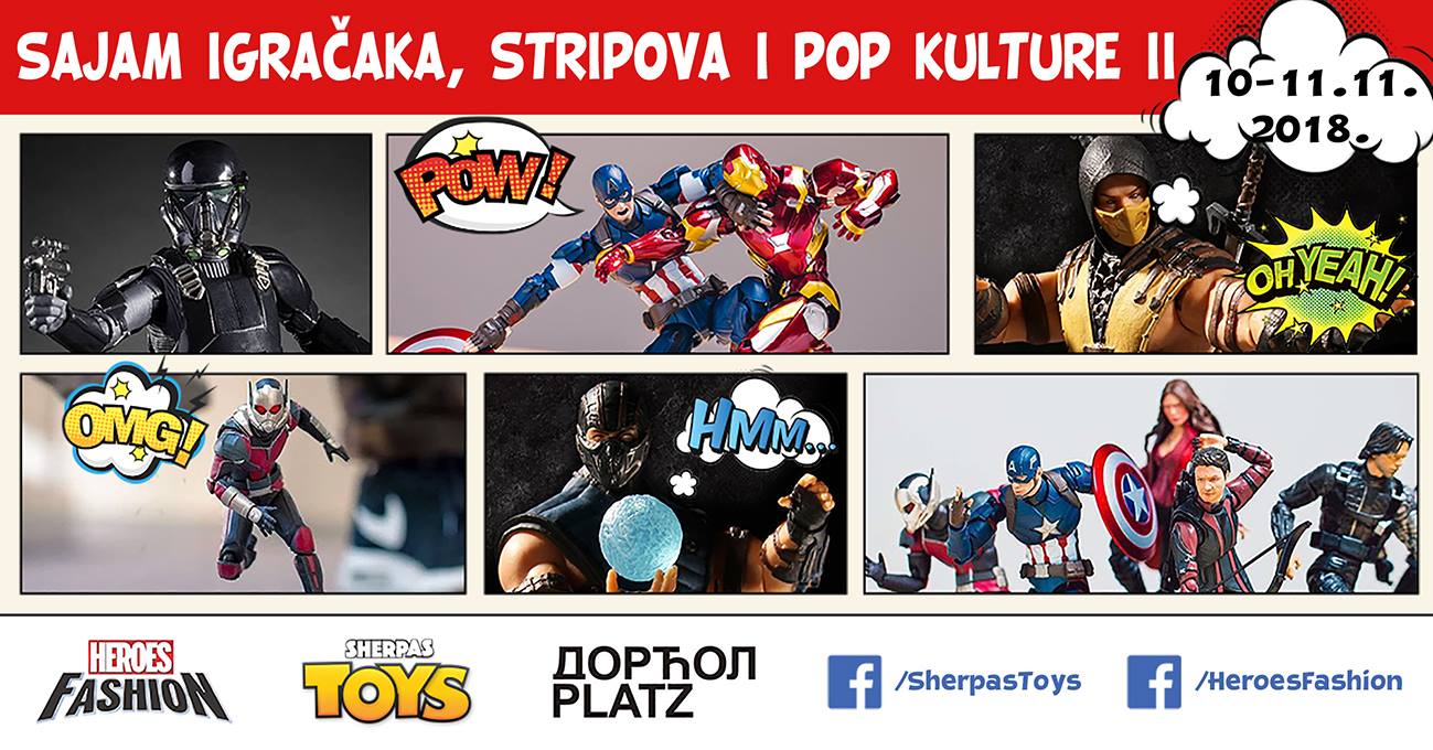 Sajam igracaka, stripova i pop kulture II 10 – 11.11.2018. Dorćol Platz