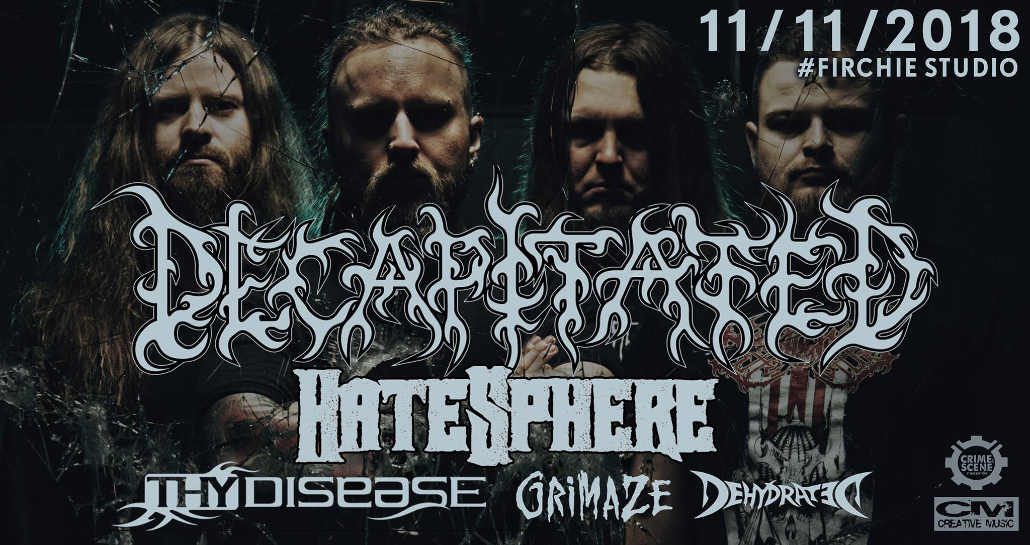 Decapitated, Hatesphere, Thy Disease + Grimaze, Dehydrated LIVE 11.11.2018.