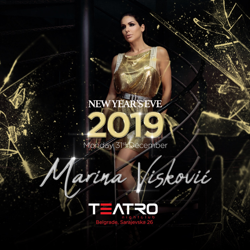 Marina Visković za doček Nove godine 2019 u klubu Teatro