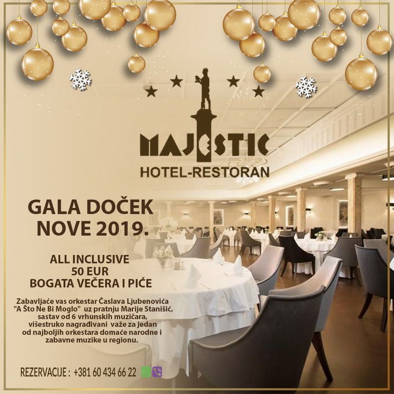 Hotel Majestic Doček Nove godine 2019 Beograd