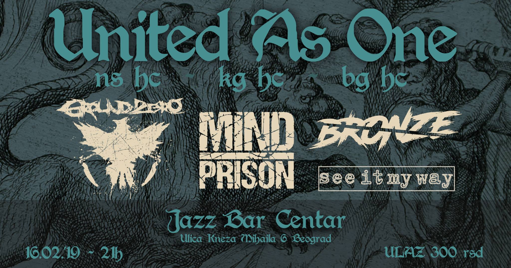 United As One – Ground Zero, Mind Prison, Bronze & See It My Way 16.02.2019.JAZZ BAR Centar