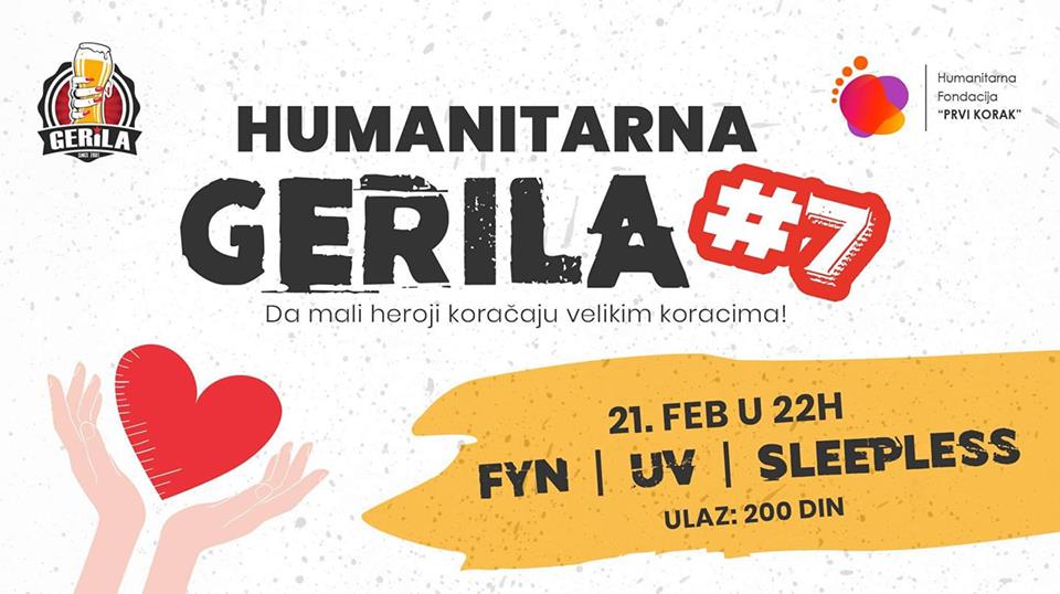 Humanitarna Gerila #7 – Fyn / UV / Sleepless 21.02.2019. Gerila