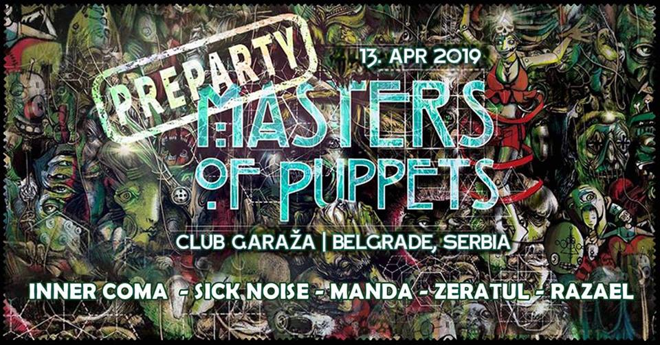 Masters Of Puppets pre-party Belgrade with INNER COMA 13.04.2019. Garaža