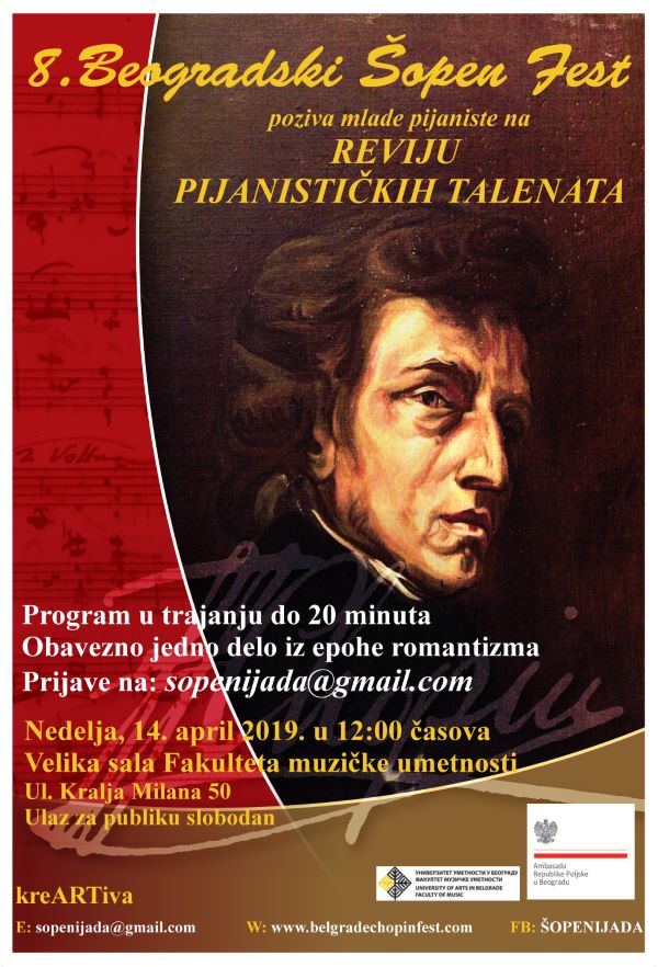 Revija Pijanističkih Talenata – 8. Belgrade Chopin Fest 14.04.2019.