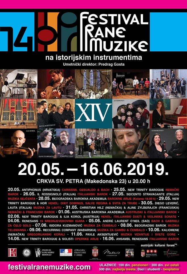 XIV Festival rane muzike 20.05 – 16.06.2019. Crkva sv Petra