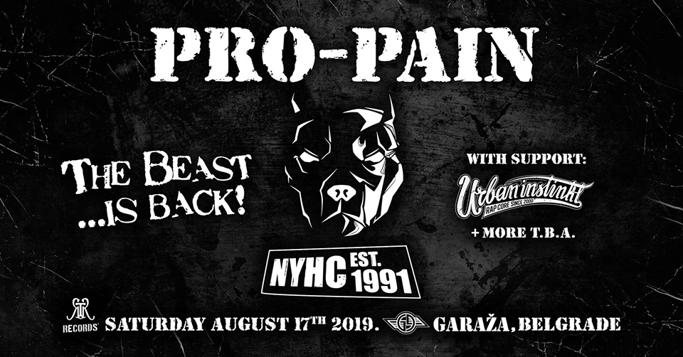 Pro-Pain "The Beast is Back" 17.08.2019. garaza