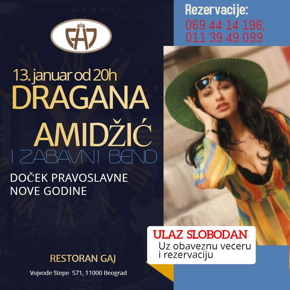 Doček Pravoslavne Nove godine 13.01.2020. Restoran Gaj