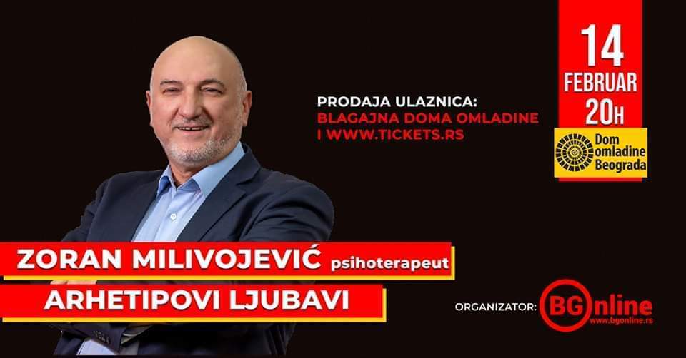 Ljubav na psihoterapiji/Arhetipovi ljubavi(Zoran Milivojević) 14.02.2020. Dom omladine