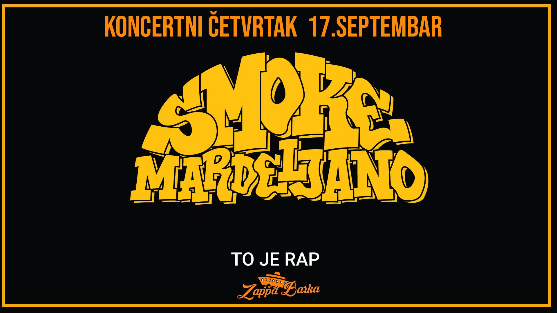Koncertni četvrtak – Smoke Mardeljano 17.09.2020 Zappa Barka