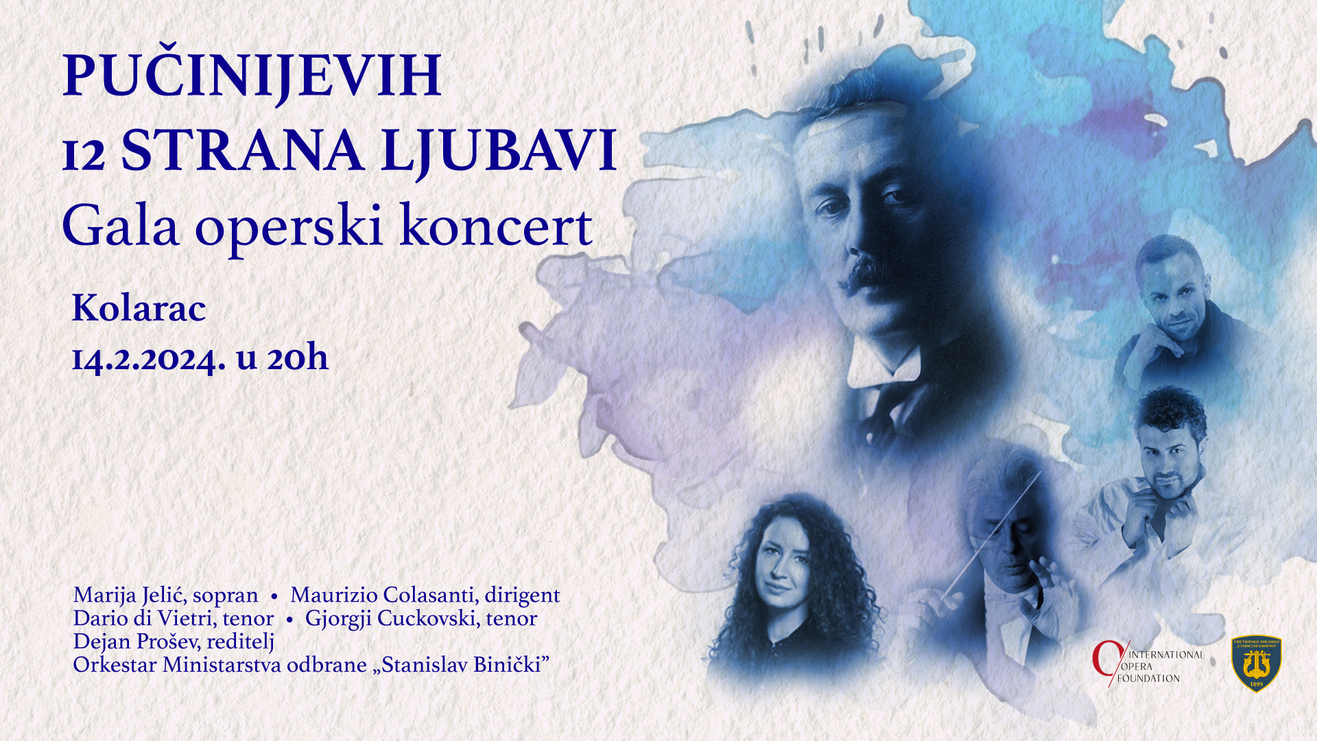 Ekskluzivni gala operski koncert, “Pučinijevih 12 strana ljubavi” 14.02.2024. Kolarac